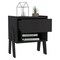 Tuhome Joy Nightstand, Four Legs, One Open Shelf, One Drawer, Black MLW7150 - alternate 8